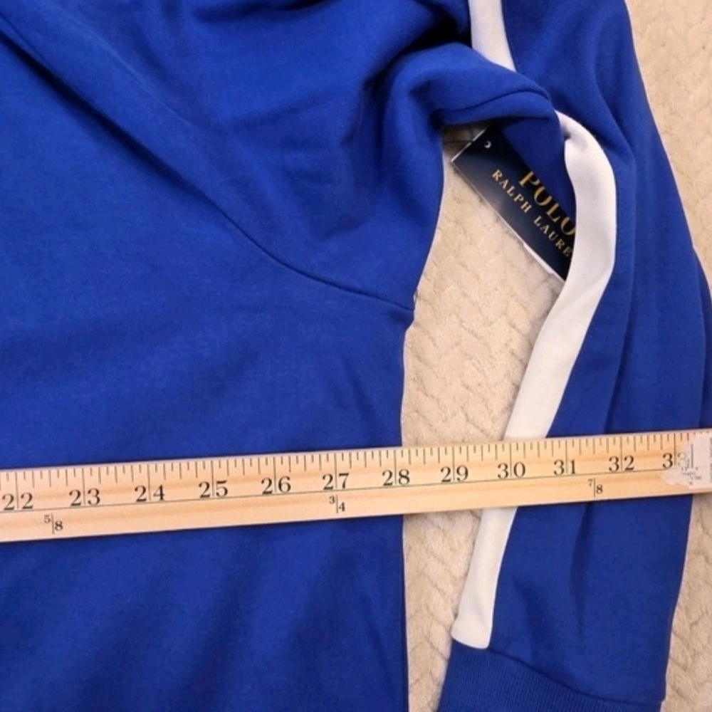 Polo Ralph Lauren Track Jacket Royal Blue White Stripe Full Zip Size 2XT NWT - Picture 7 of 8